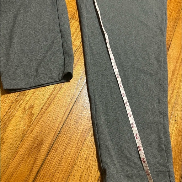 J. Jill Fit SZ L  Black Grey Drawstring Waist Lounge Pants Cropped Lightweight - Picture 3 of 9